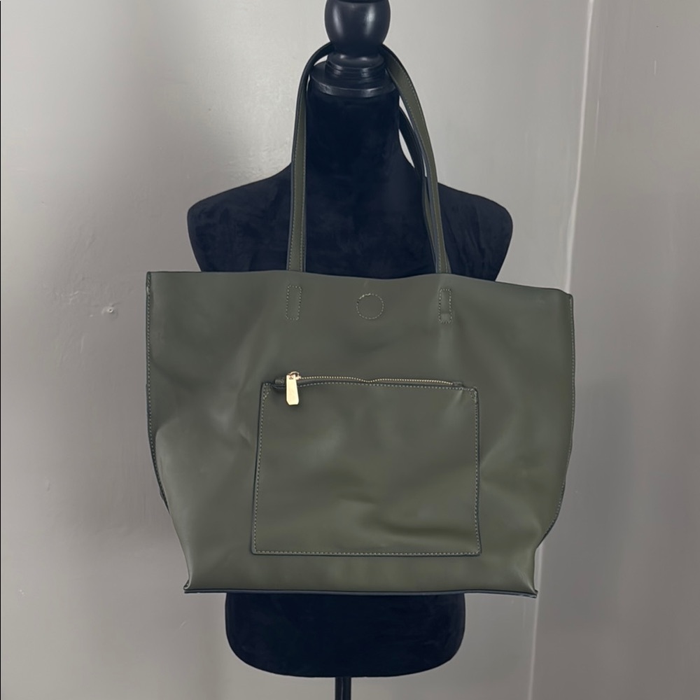 Olive Green Tote Bag